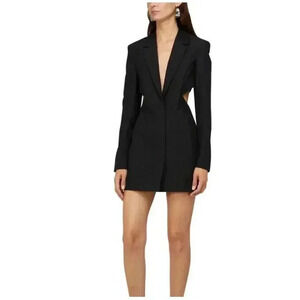 GAUGE81 Women's Black Talinn Long Sleeve Blazer Minidress Size Small (36)